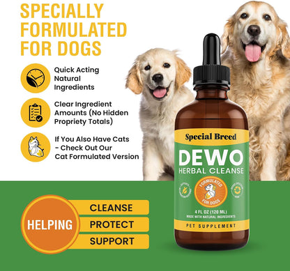 Natural Intestinal Defence for Dogs, Herbal Cleanse with Wormwood, Black Walnut – Digestive Support Promotes Gut Health & Flora Balance, Advanced Broad Spectrum Formula – Made in the USA, 4 fl oz (118 ml)
