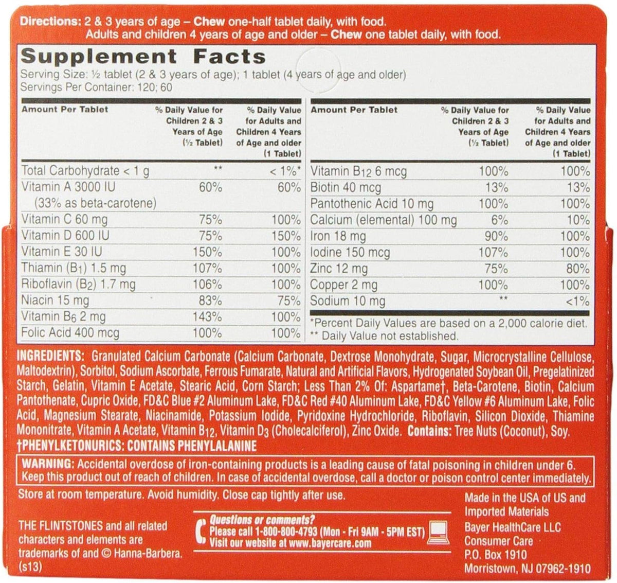 Flintstones Complete Chewable Multivitamin for Kids - 60 Count (Pack of 2) - görsel 4
