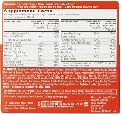 Flintstones Complete Chewable Multivitamin for Kids - 60 Count (Pack of 2)