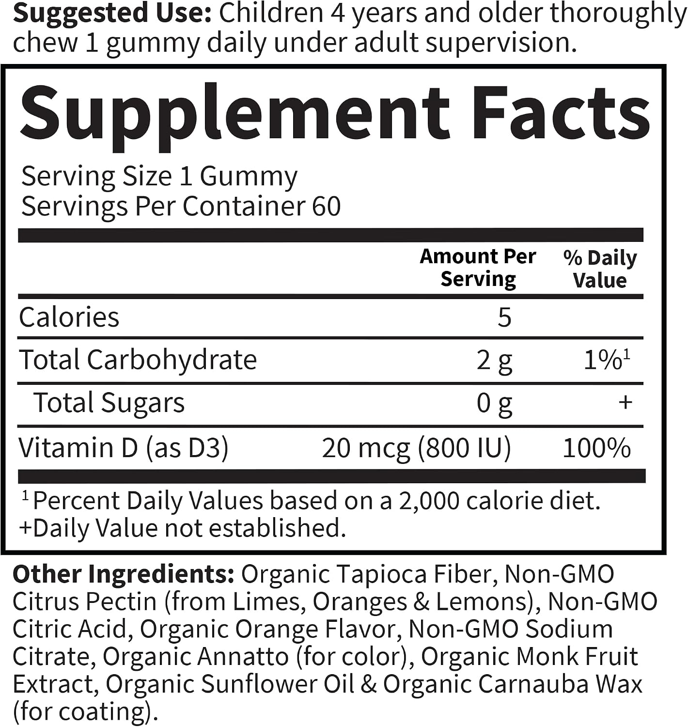 Garden of Life Kids Vitamin D3 Gummies, Orange, 20 mcg (800 IU), 60 Vegetarian Gummies - görsel 5