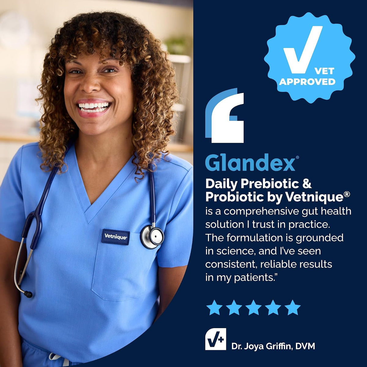 Vetnique Glandex Dog Probiotic Chews, Daily Probiotics for Dogs 5 Strains, Prebiotics & Digestive Enzymes for Gut and Immune Health, Vet Formulated for Occasional Diarrhoea (120ct Chews) - görsel 7