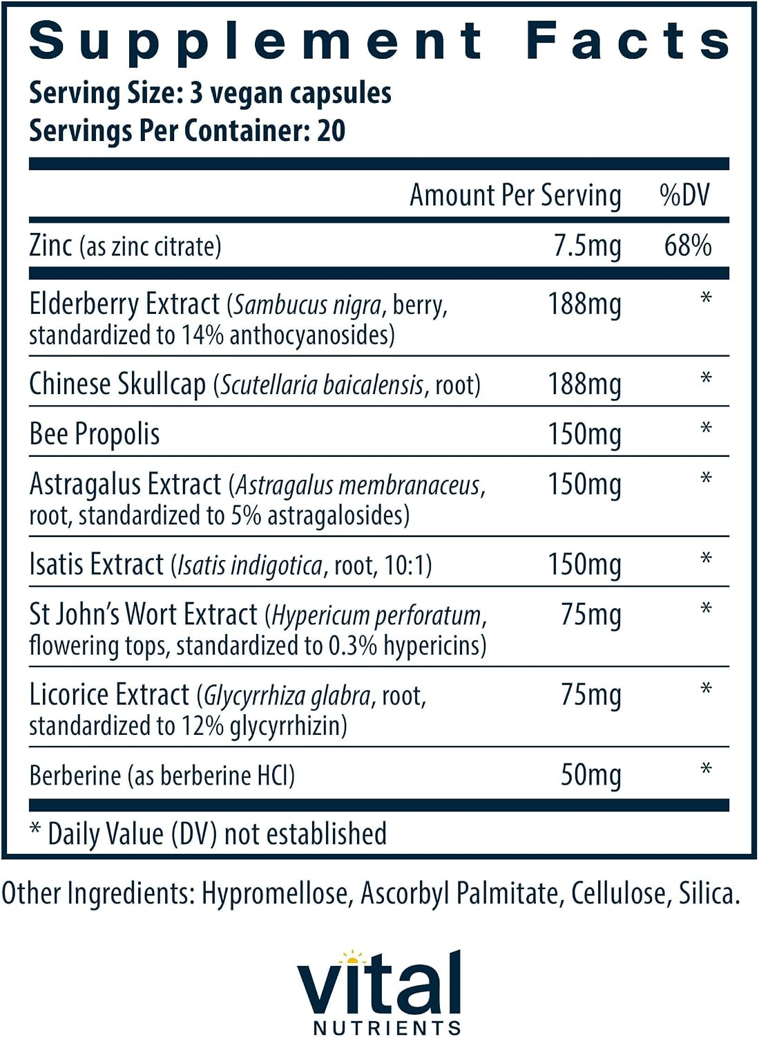 Vital Nutrients ViraCon - Vegan Immune Support Supplement - 60 Capsules - görsel 2