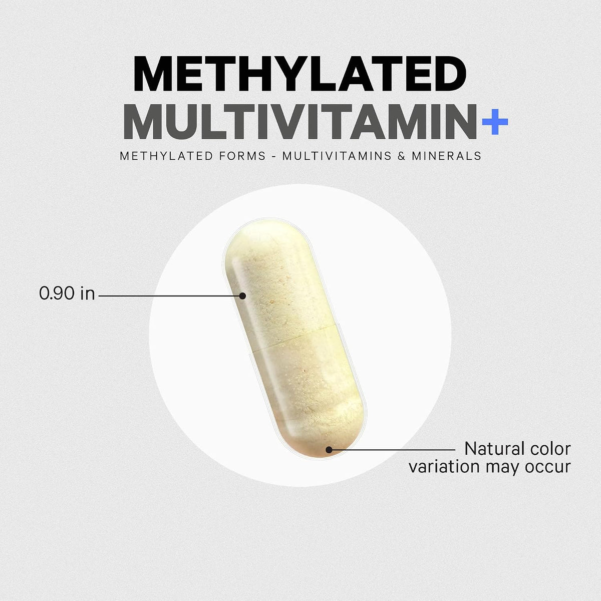 Codeage Methylated Multivitamin Supplement - B-Vitamin, Vitamins A, C, D, E, K2, B12 Methylcobalamin - L-Methylfolate - Magnesium, CoQ10, DIM, Probiotics, Benfotiamine, Lithium, Calcium - 90 Capsules - görsel 8