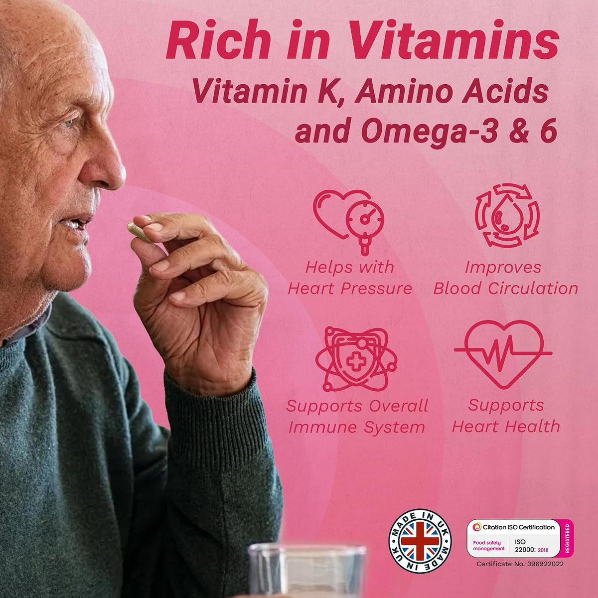 Strength & Spices Hypertensupport - Natural Cardiovascular Support Supplement with Hawthorn Berry & Grape Seed - 60 Vegan Capsules - görsel 5