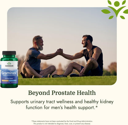 Swanson Graminex Flower Pollen Extract | Men's Health Supplement for Prostate, Kidney & Urinary Support | Non-GMO | 60 Capsules