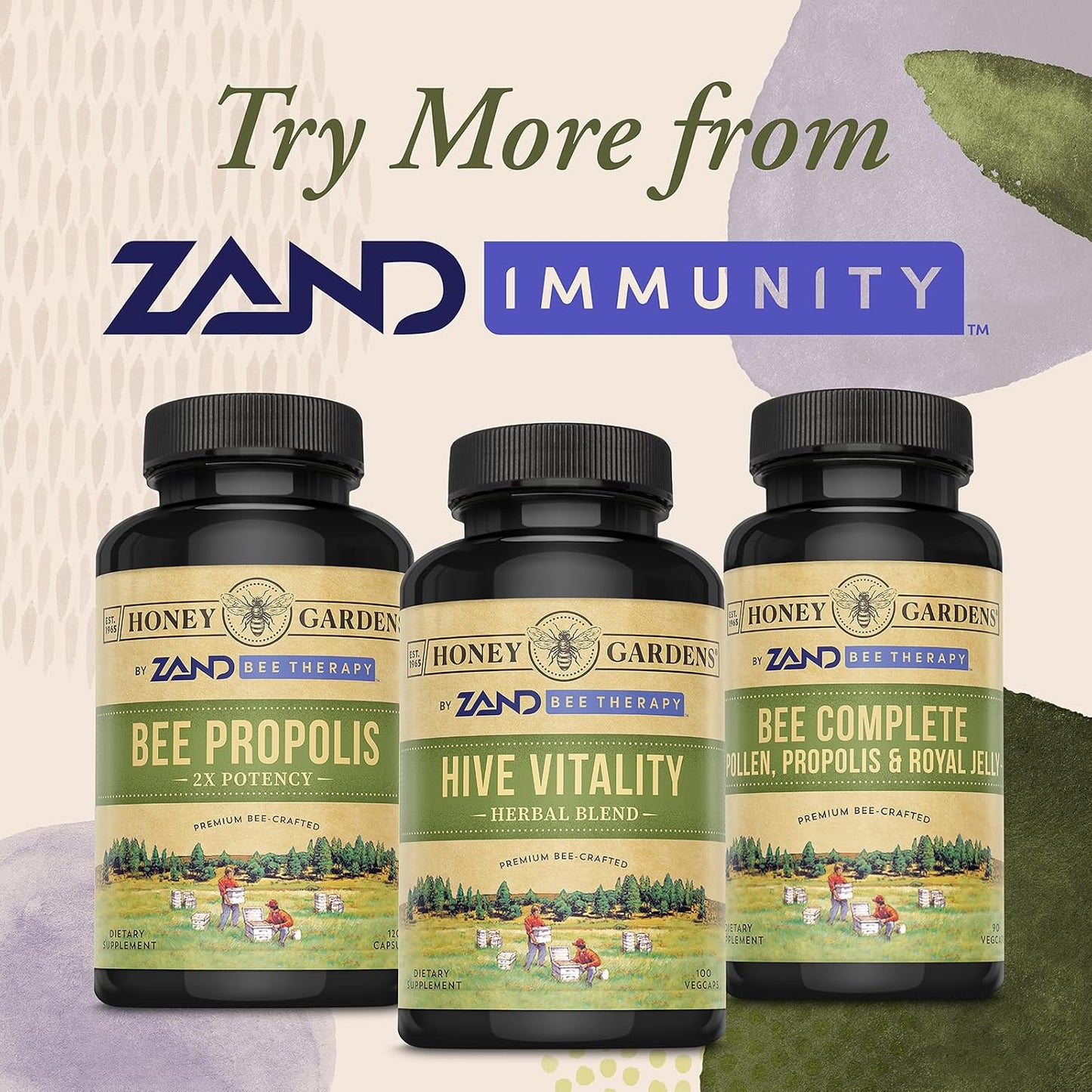 ZAND Bee Therapy Hive Vitality - Herbal Blend with Bee Pollen & Royal Jelly, 100 Capsules - görsel 5