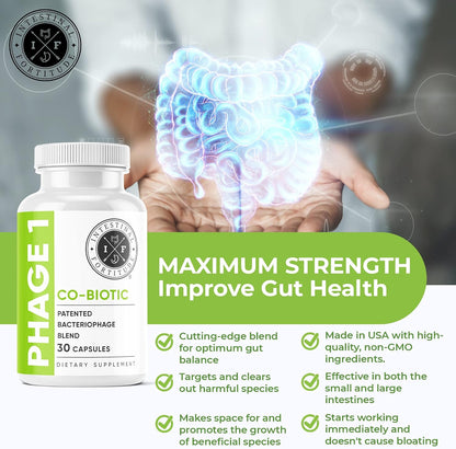 Intestinal Fortitude Phage 1 – Patented Bacteriophage Blend for Gut Health and Digestive Support