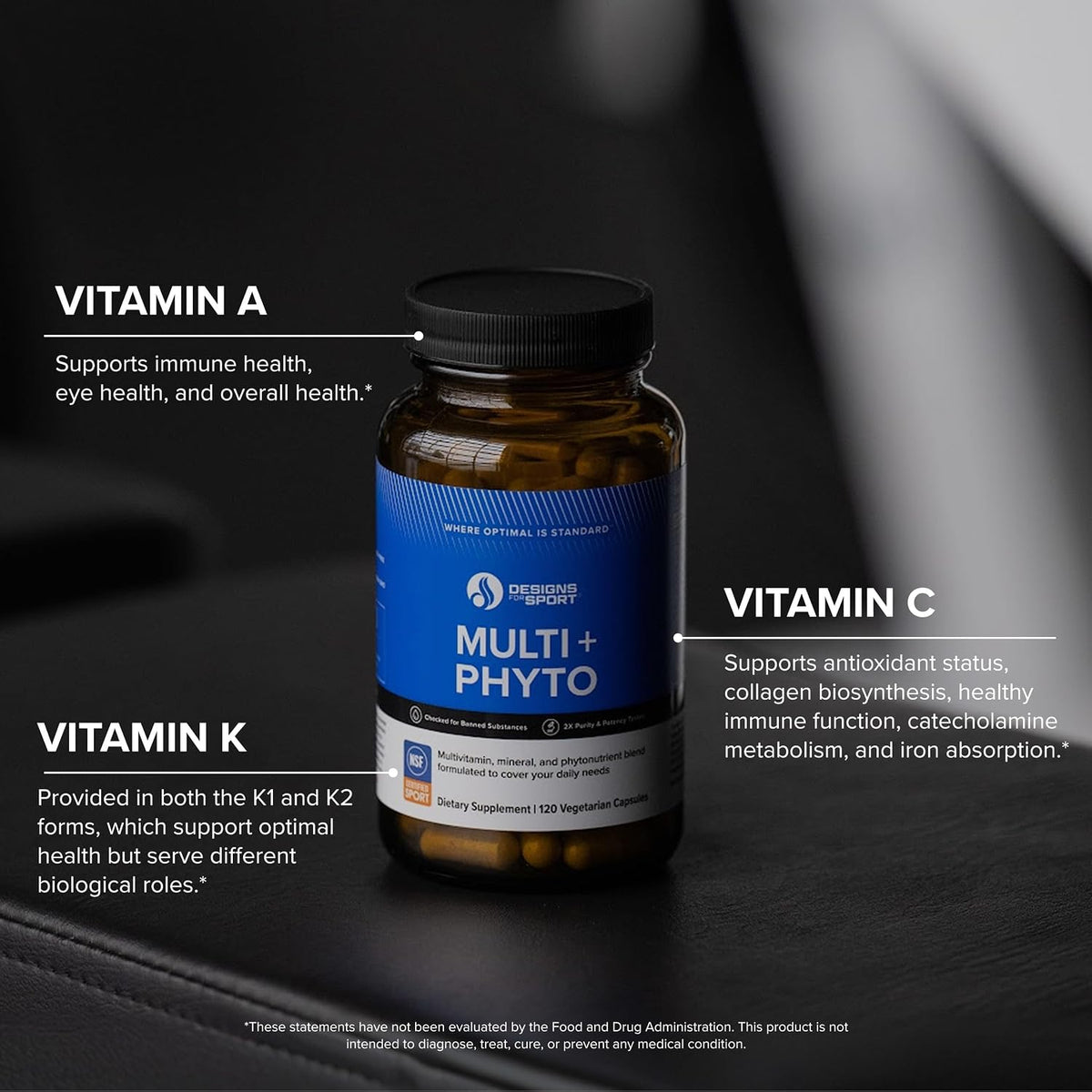 Designs for Sport Multi Plus Phyto – Comprehensive Multivitamin & Phytonutrient Blend – 120 Capsules - görsel 5