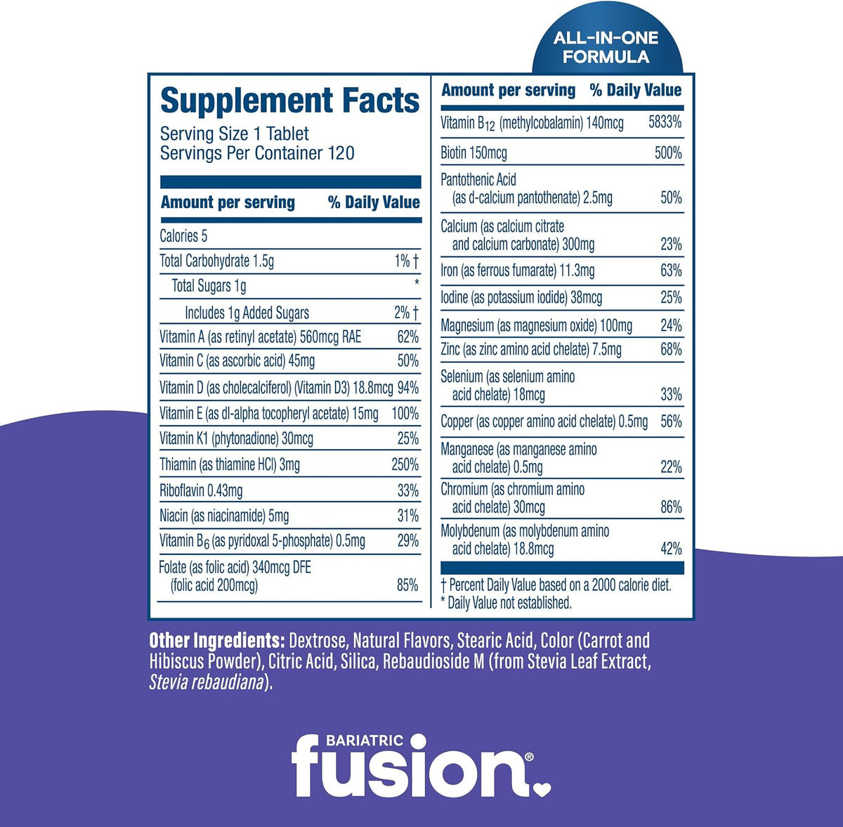 Bariatric Fusion Very Berry Complete Chewable Bariatric Multivitamin with Iron and Vitamin K - görsel 4