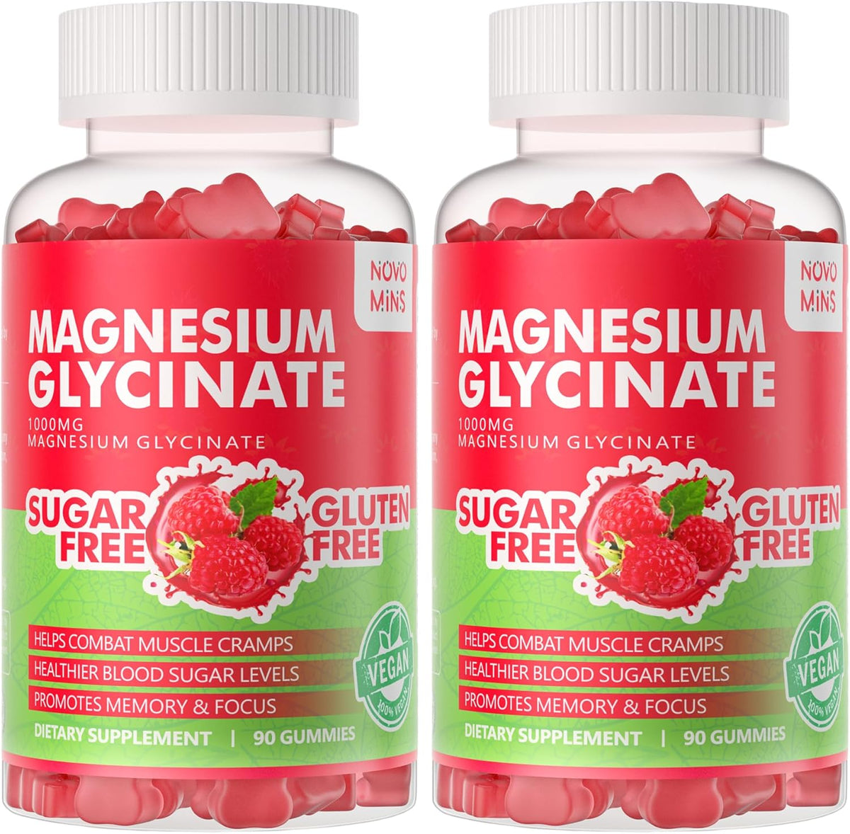 90 CT Magnesium Glycinate Gummies 1000mg - Sugar Free Magnesium Potassium Supplement with Vitamin D, B6, CoQ10 for Calm Mood & Sleep Support - 90 Mango Pineapple Gummies - görsel 7