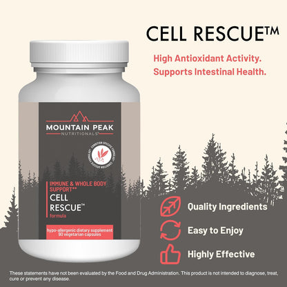 Mountain Peak Nutritionals Cell Rescue – Antioxidant Immune Support Supplement with Turmeric, Ginger Root and Bromelain (90 Capsules)