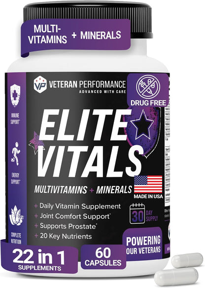 Elite Vitals Men's Daily Multivitamin – 60 Capsules