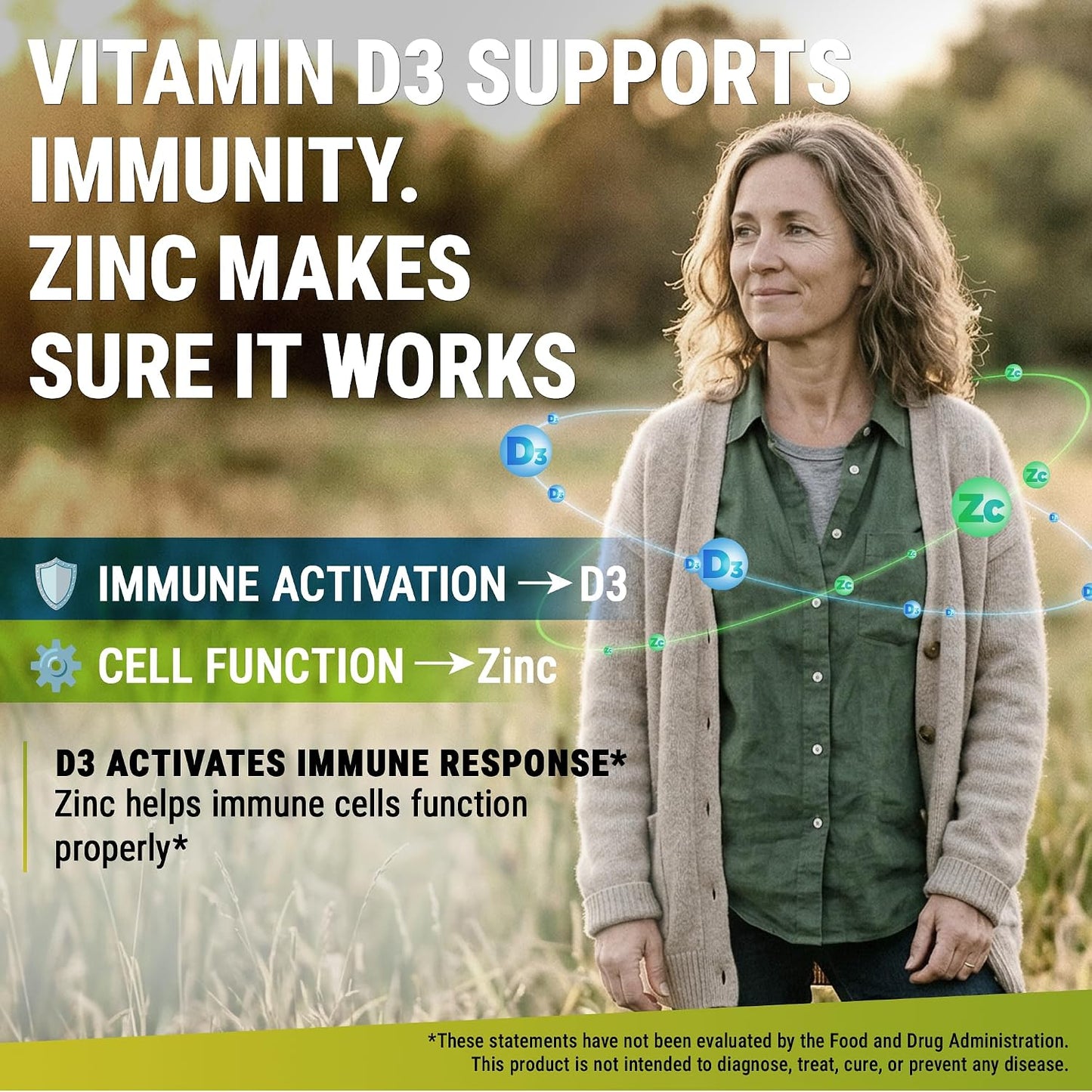 Vitamin D3 K2 with Magnesium Glycinate + Zinc & Calcium - 10,000 IU D3, 200mcg K2 (MK-7) - Vegan, Non-GMO - görsel 4