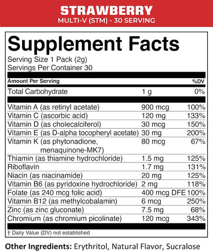 MTN OPS Multi-V STM On-the-Go Daily Multivitamin, 30 Servings