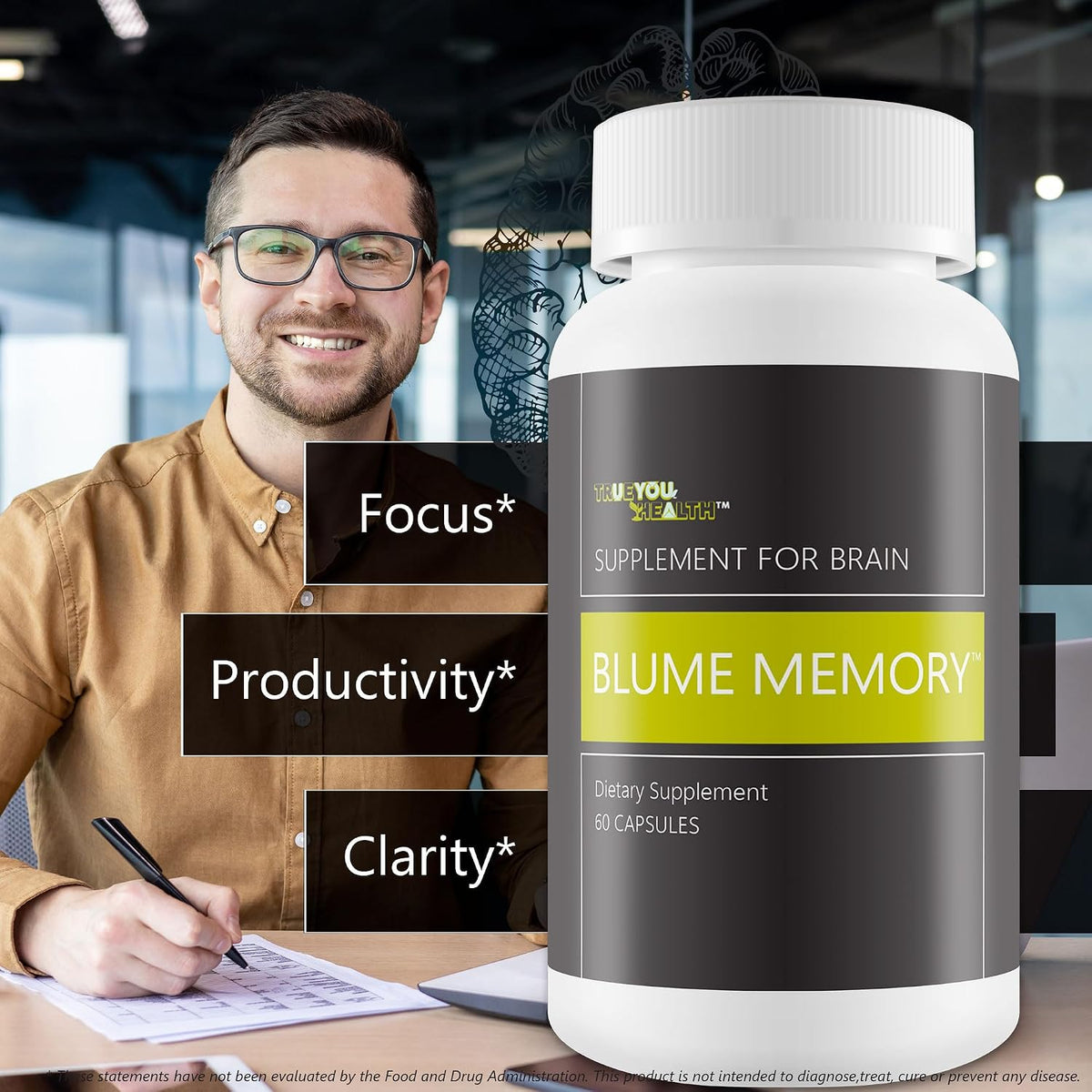Blume Memory Supplement for Brain - Our Best Memory Improvement Supplement - Our Best Brain Focus and Memory Supplements for Women & Men - Memory Vitamins for Seniors - Memory Vitamins for Men & Women - görsel 5