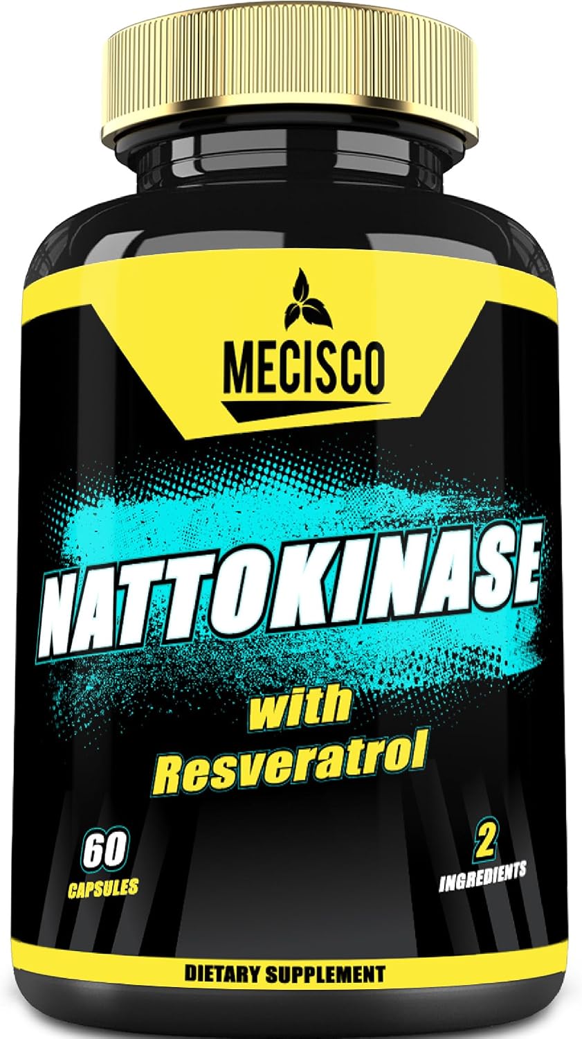 Mecisco Nattokinase Supplement with Trans-Resveratrol - 60 Capsules - görsel 1