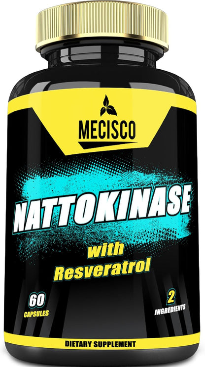 Mecisco Nattokinase Supplement with Trans-Resveratrol - 60 Capsules