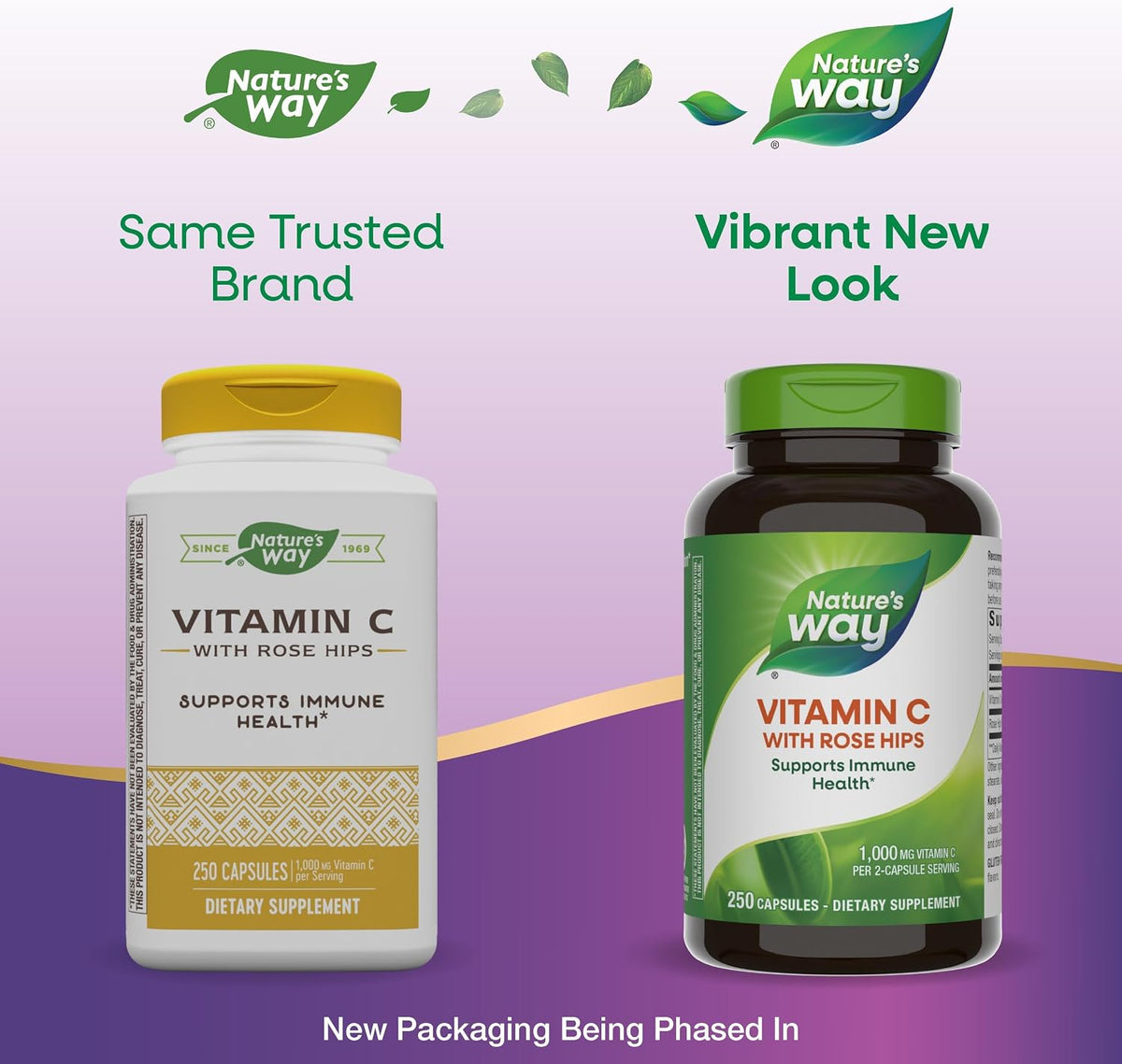 Nature's Way Vitamin C with Rose Hips, 500 mg per Serving, 250 Capsules (2-Pack) - görsel 3