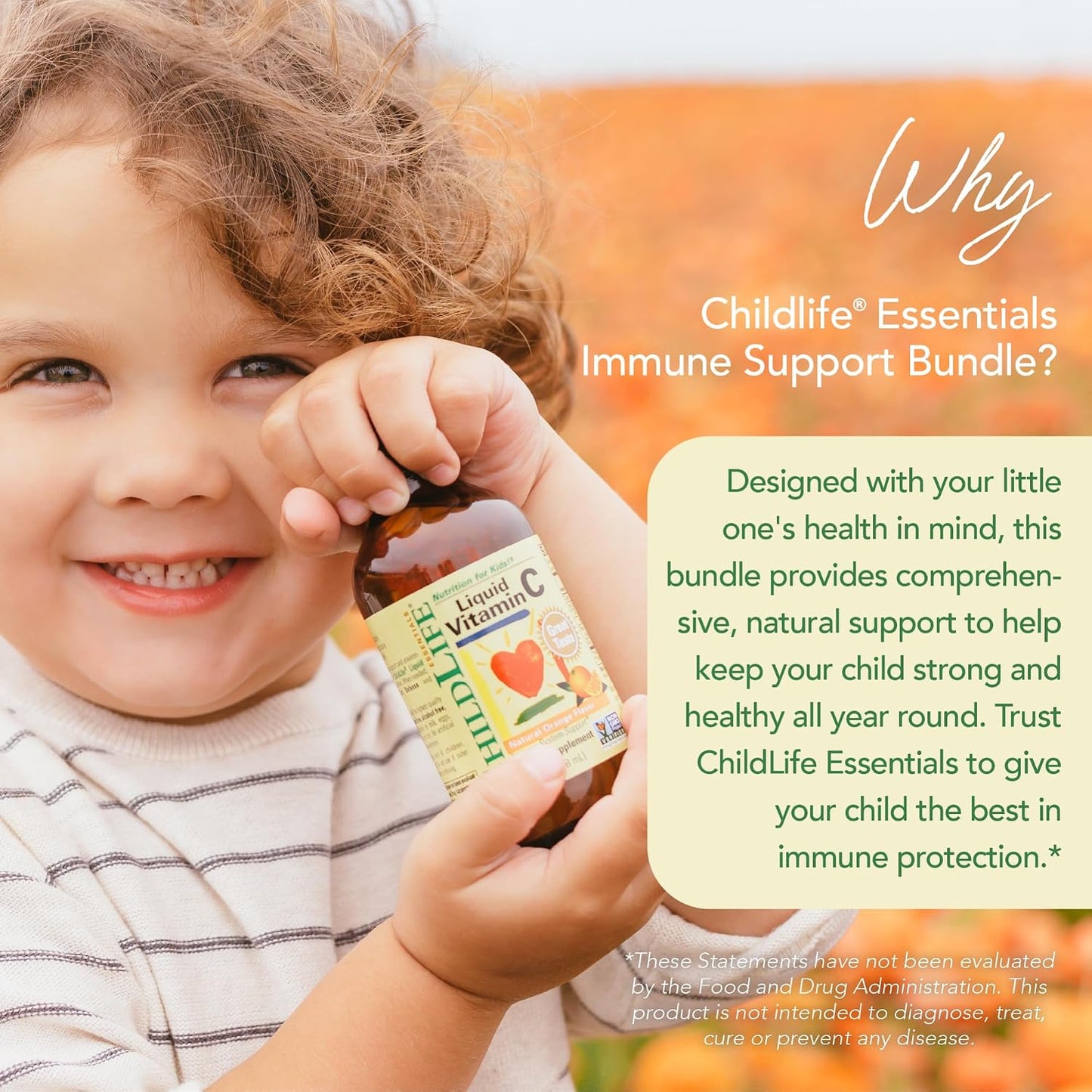 CHILDLIFE ESSENTIALS Immune Support 4-Pack - Bundle of Liquid Vitamins & Minerals for Children, Infants and Toddlers, Includes Vitamin D3, Vitamin C, First Defence, Echinacea - görsel 3