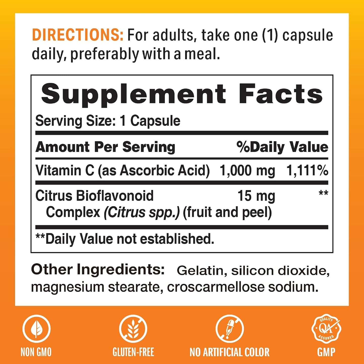Vitamin World Vitamin C 1000 mg with Bioflavonoids, 100 Capsules - görsel 2