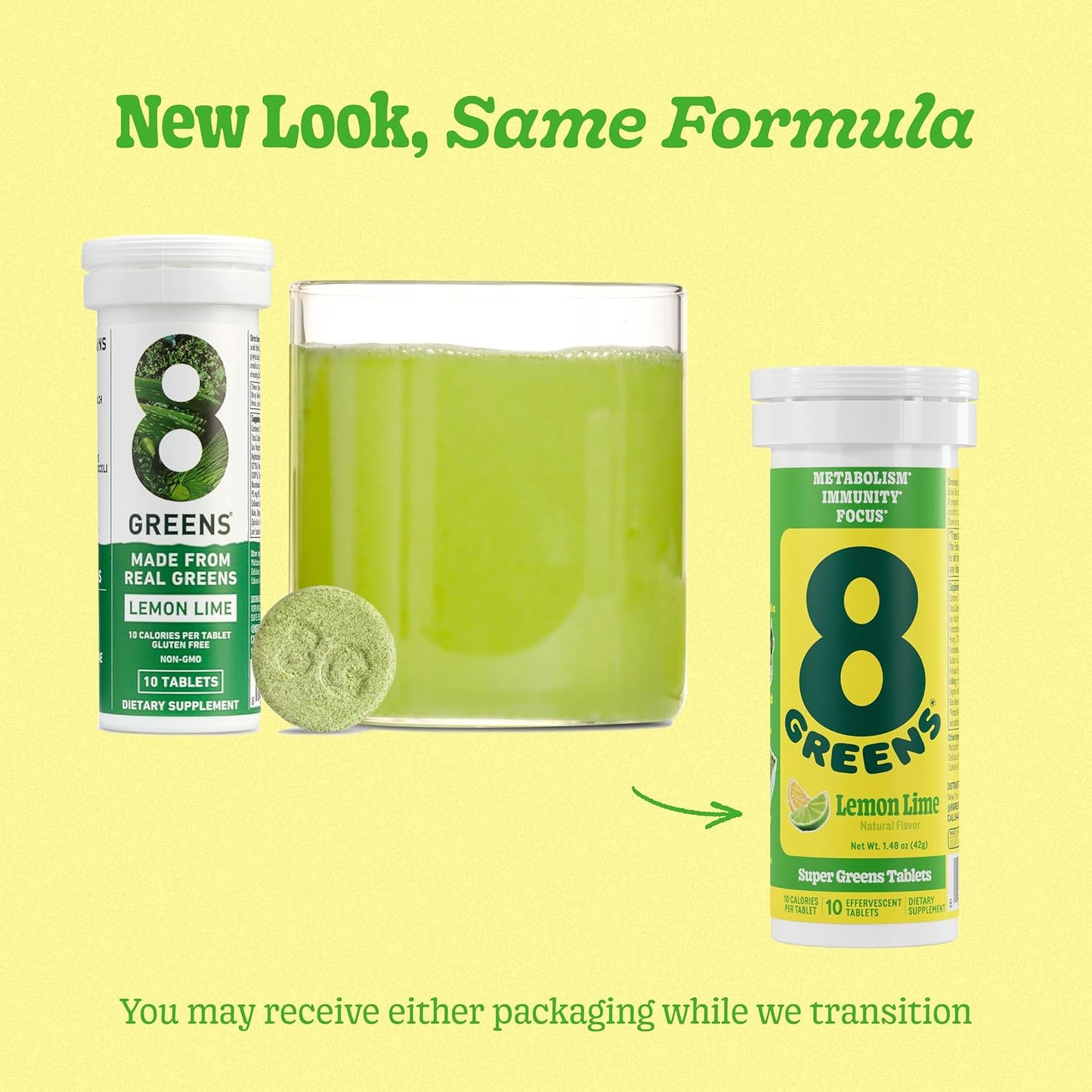8Greens Daily Greens Effervescent Tablets, Lemon and Lime, 30 Tablets - görsel 8