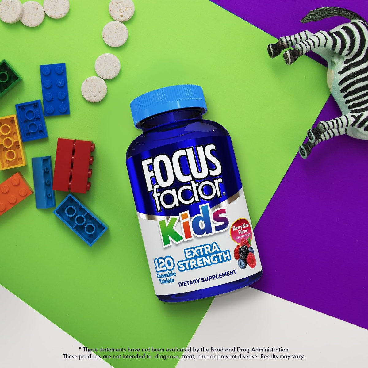 Focus Factor Kids Extra Strength Daily Chewable – Brain Health Support – 120 Chewable Tablets - görsel 7
