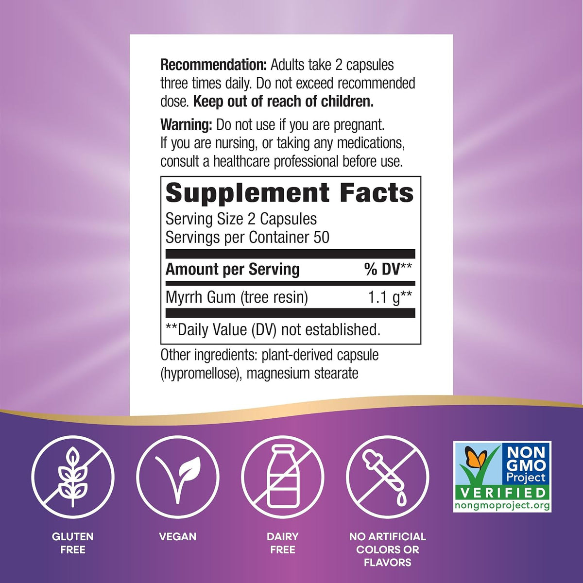 Nature's Way Myrrh Gum, 100 Vegan Capsules - görsel 5