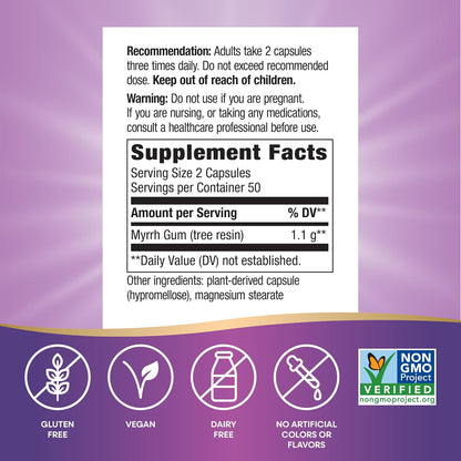 Nature's Way Myrrh Gum, 100 Vegan Capsules