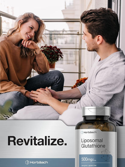 Horbäach Liposomal Glutathione 500mg | 90 Softgels | Reduced Form | Non-GM & Gluten-free Supplement