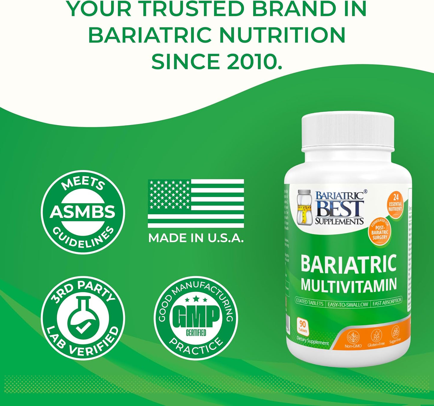 Bariatric Multivitamin with Iron for Post-Gastric Bypass and Sleeve Surgery – 90 Tablets with 24 Essential Nutrients, Formulated by Bariatric Surgeons - görsel 8