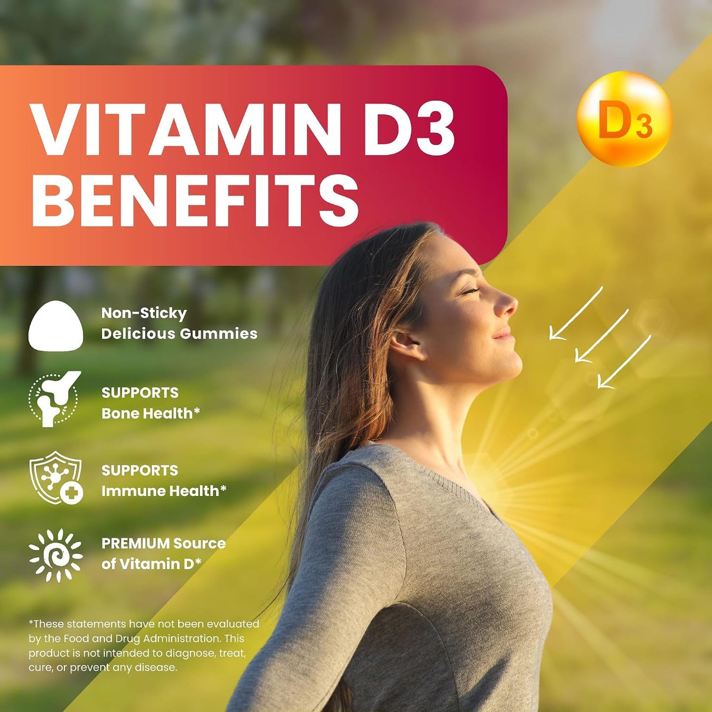 Zaytun Halal Vitamin D3 2000 IU Gummies – Supports Bone, Immune & Muscle Health – Gluten & Gelatine Free – Natural Fruit Flavours – 90 Gummies - görsel 3