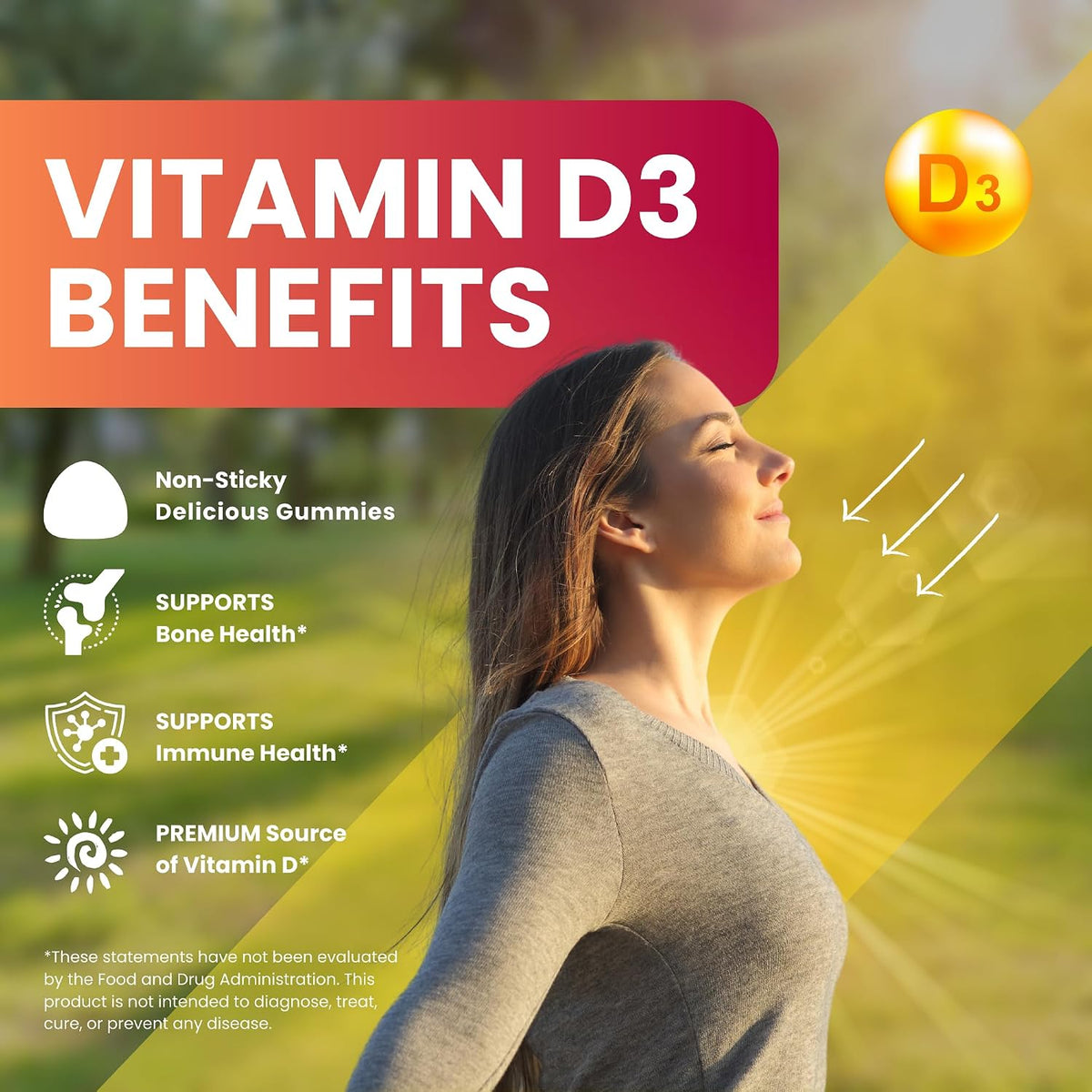 Zaytun Halal Vitamin D3 2000 IU Gummies – Supports Bone, Immune & Muscle Health – Gluten & Gelatine Free – Natural Fruit Flavours – 90 Gummies - görsel 3