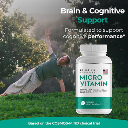 Dr Brad MicroVitamin | Methylated Multivitamin with Lutein, Zeaxanthin, D3/K2 and B-Complex