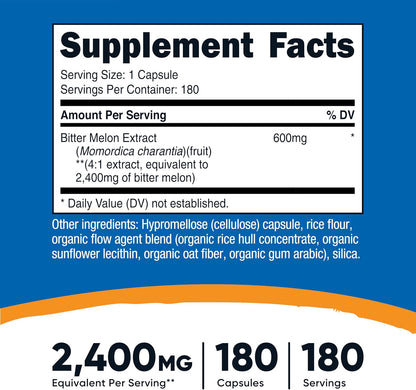 Nutricost Bitter Melon Extract 180 Capsules