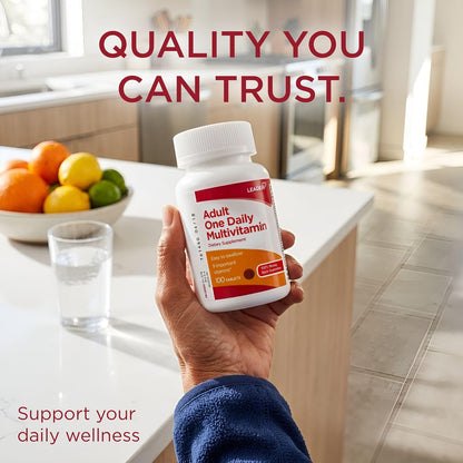 Leader One Daily Multivitamin Tablets 100 Count Essential Nutrients for Adults