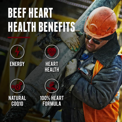 One Earth Health Grass-fed Beef Heart - New Zealand Sourced Heart. 3,000 mg per Serving, 200 Capsules