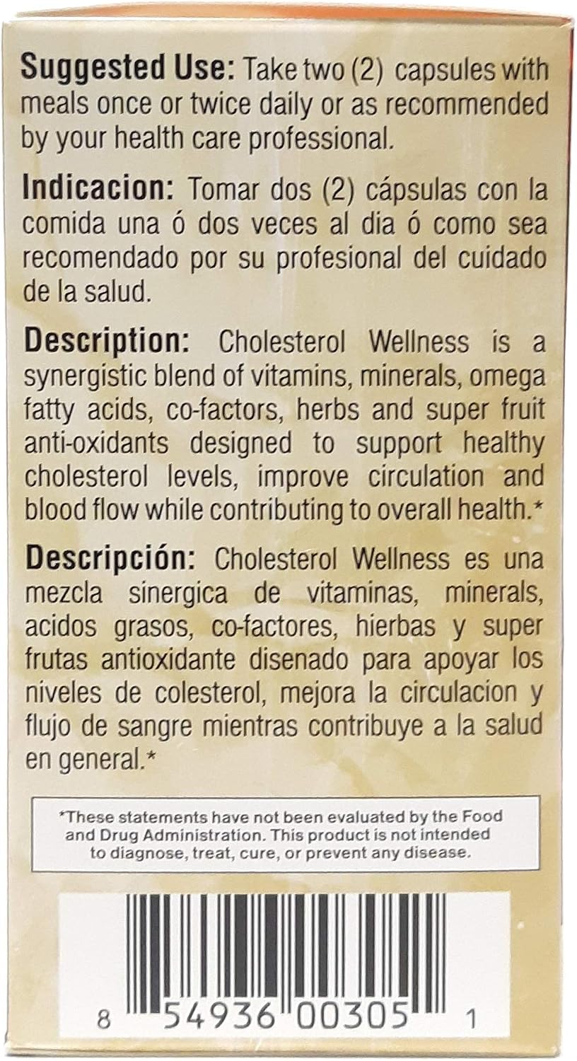Bio Nutrition Cholesterol Wellness - 60 Vegetable Capsules (2-Pack) - görsel 3