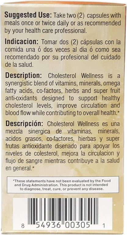 Bio Nutrition Cholesterol Wellness - 60 Vegetable Capsules (2-Pack)