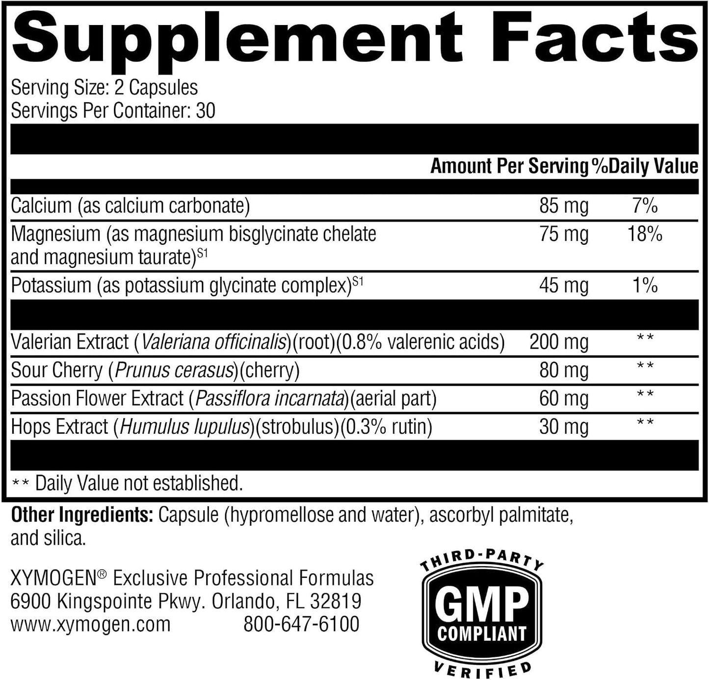 XYMOGEN SynovX Calm - Neuromuscular Relaxation Support with Valerian Extract - Calcium, Magnesium & Potassium - Vegetarian, Non-GMO & Gluten-Free - 60 Capsules - görsel 3