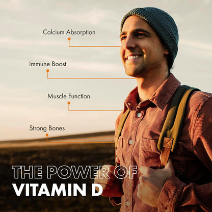 Incite Nutrition Vitamin D 5000 IU - 400 Micro Tablets - High Strength D3 - Vegetarian Supplement