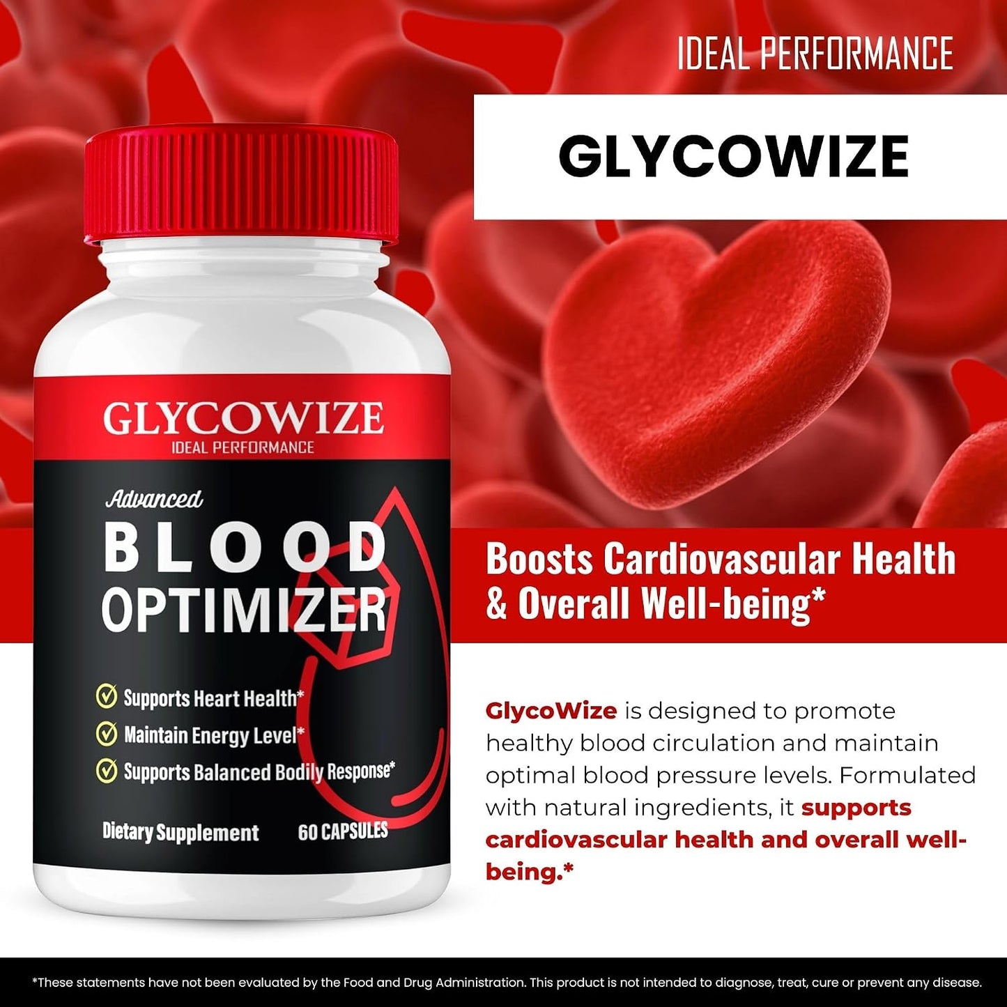 Glycowize Blood Optimiser Capsules – Official Glycowise Supplement, Premium Circulation & Energy Support, All Natural, 2 Pack - görsel 4