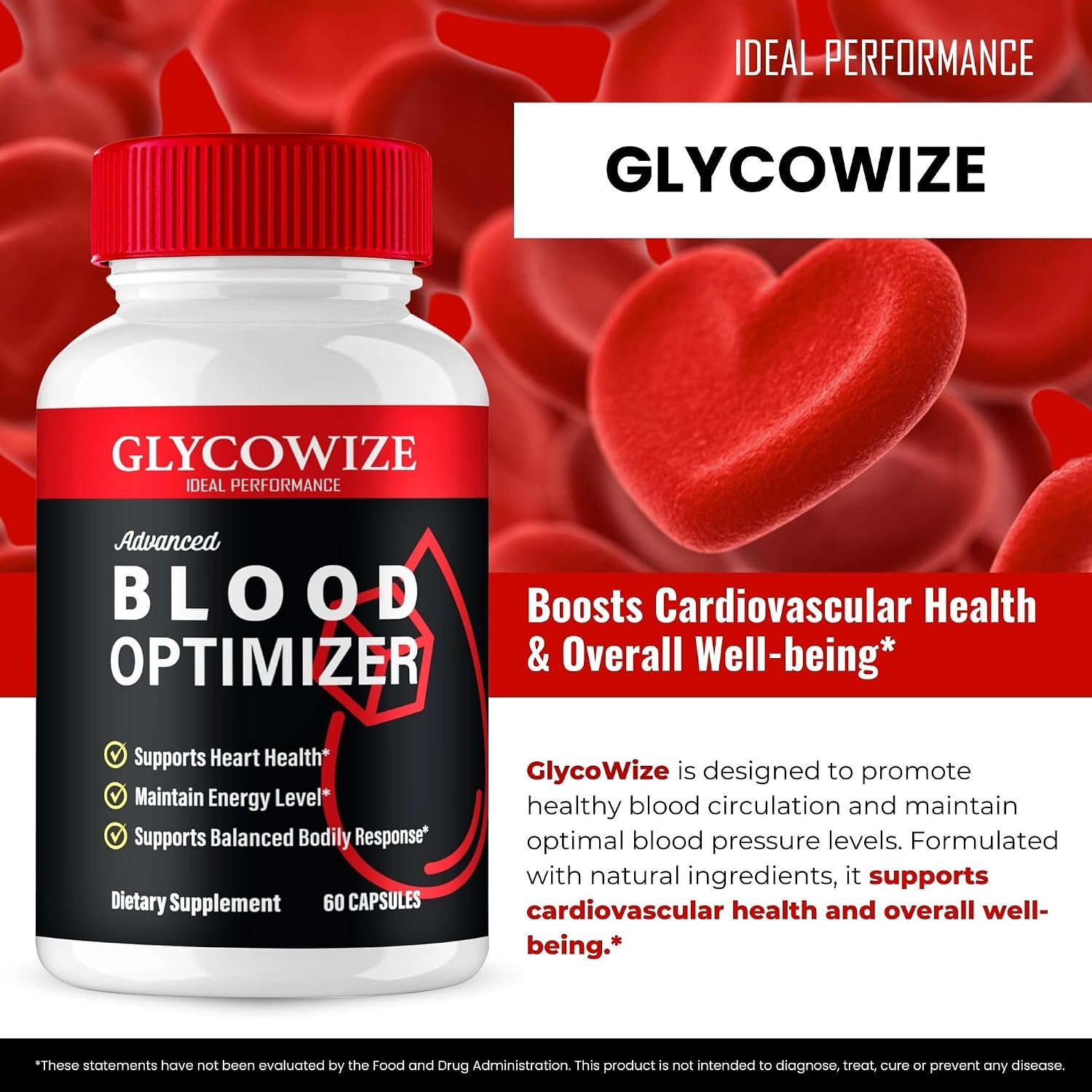 Glycowize Blood Optimiser Capsules – Official Glycowise Supplement, Premium Circulation & Energy Support, All Natural, 2 Pack - görsel 4