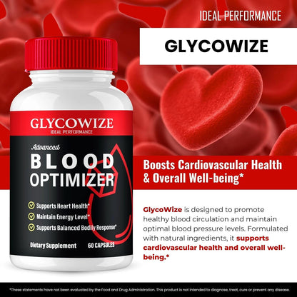Glycowize Blood Optimiser Capsules - Premium Formula for Healthy Circulation & Stable Levels (3 Pack)