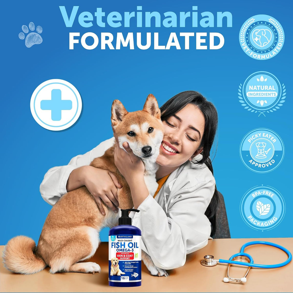 Omega 3 Fish Oil for Dogs – Wild Caught Pollock & Salmon Oil - görsel 7