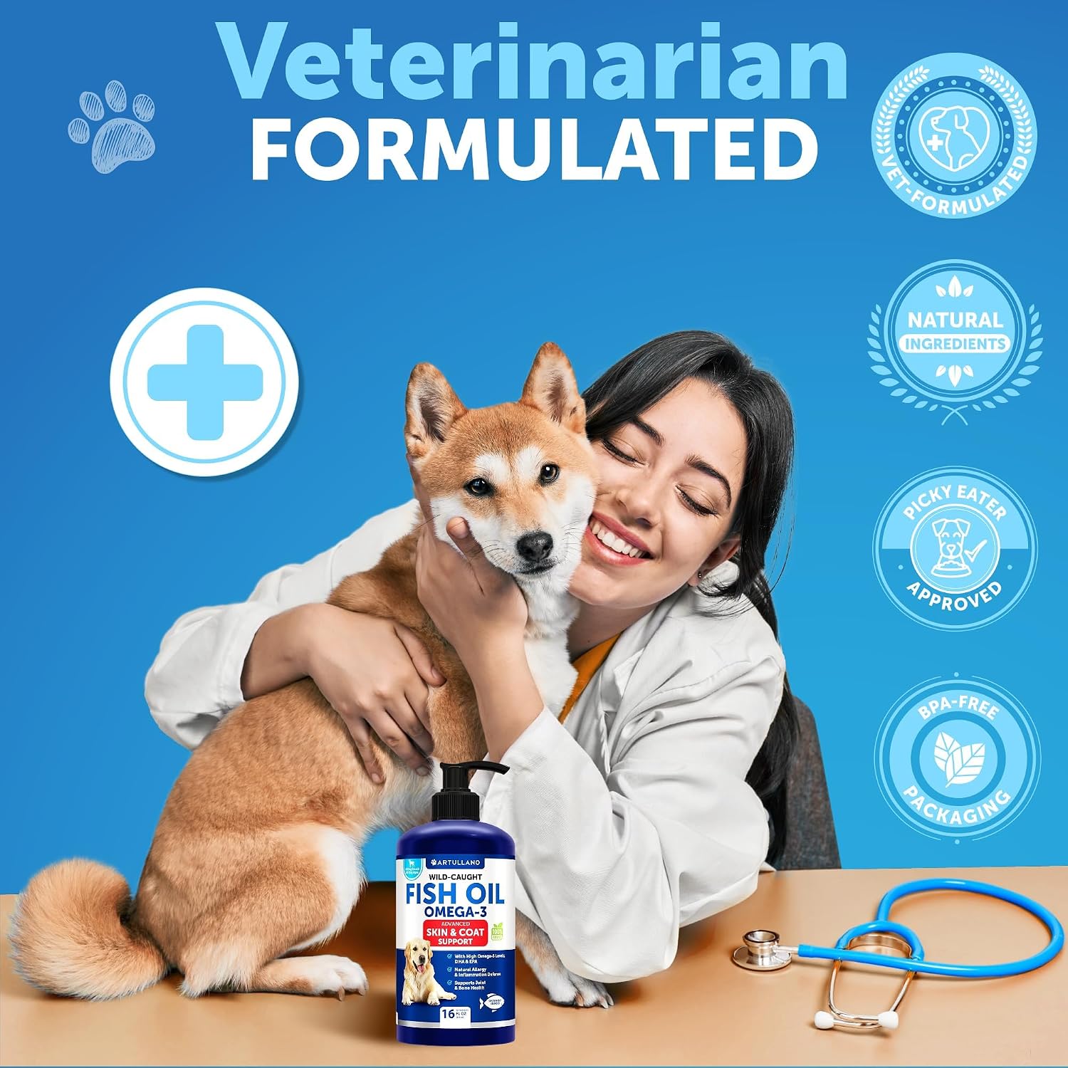 Omega 3 Fish Oil for Dogs – Wild Caught Pollock & Salmon Oil - görsel 7