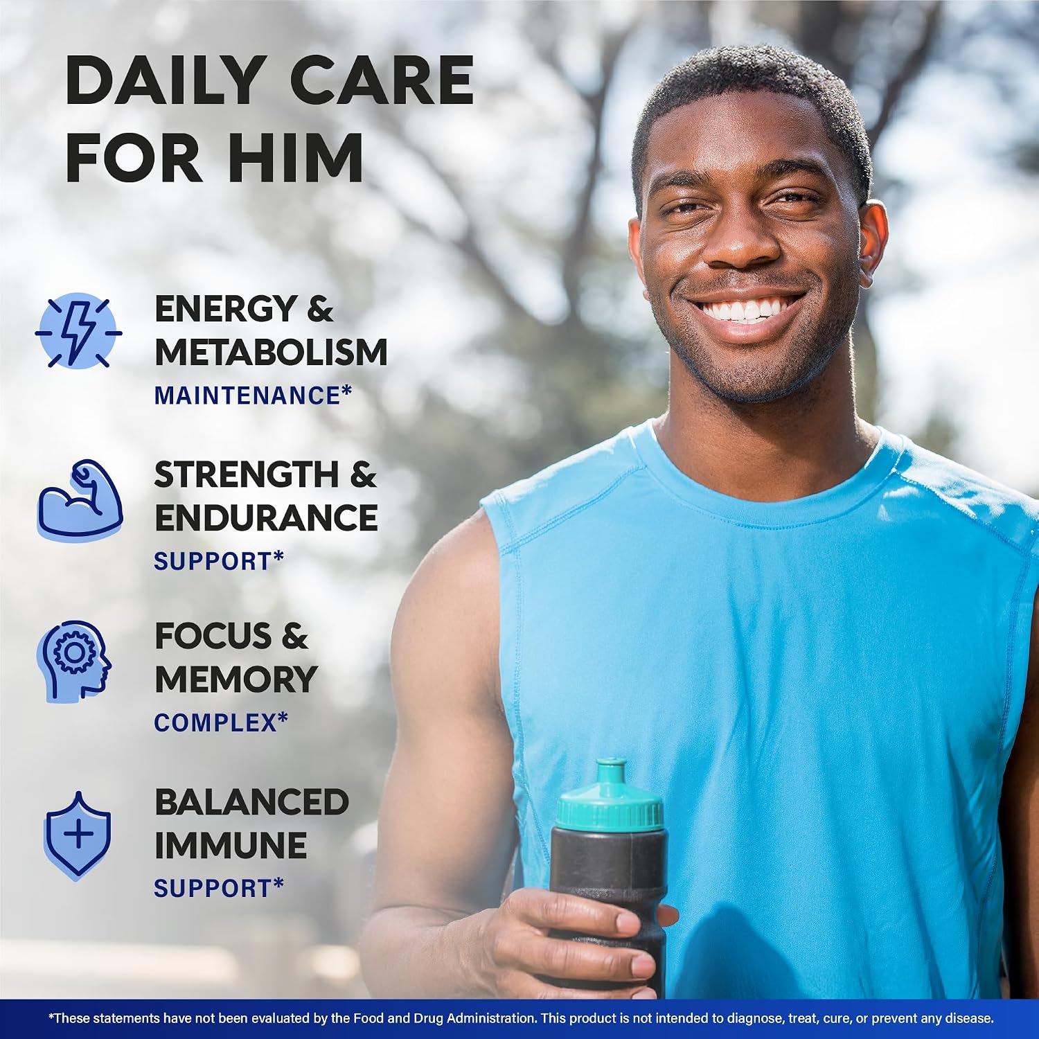 Multivitamin for Men - 46-in-1 with B-Complex & Whole Food Blend - Energy, Focus and Brain Health - 90 Capsules - görsel 3
