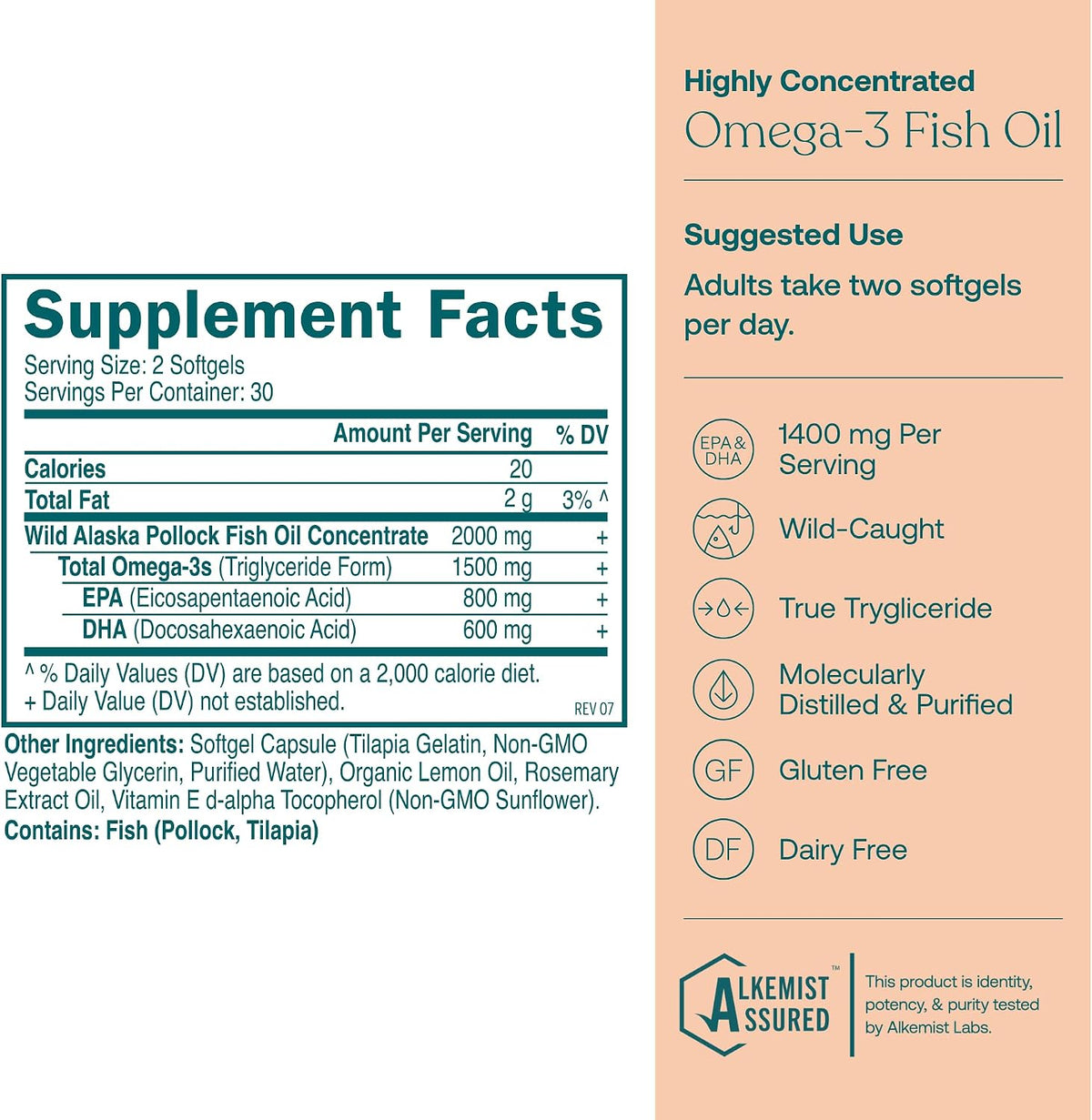 True Grace One Daily Women’s Multivitamin (30 Vegan Tablets) & Omega-3 Fish Oil (60 Soft gel capsules) – Gluten-free, Soya Free, Organic – 30-Day Supply of Each - görsel 4