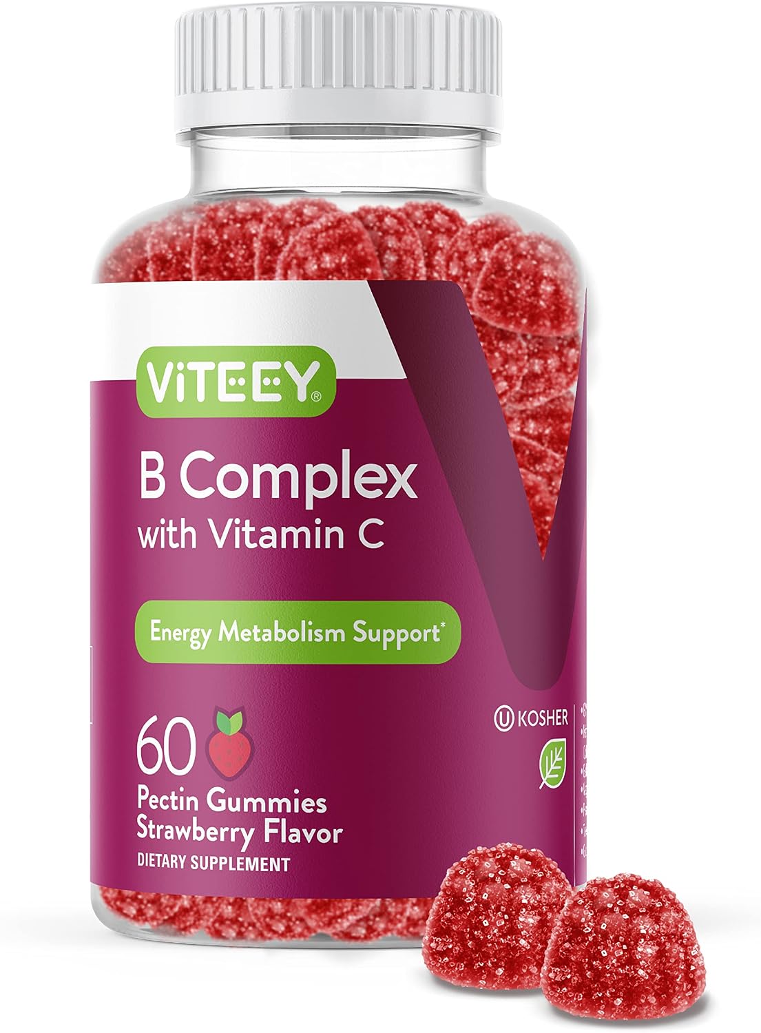 Viteey Vitamin B Complex Gummies with Vitamin C - 60 Count - görsel 1