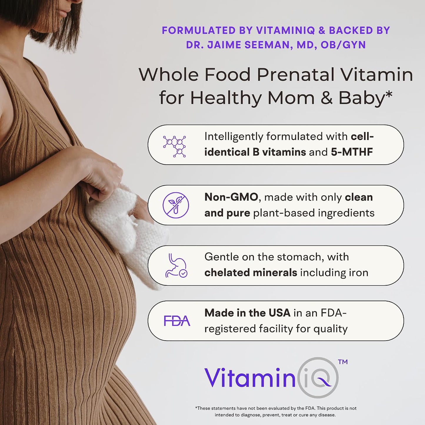 Whole Food Prenatal Vitamins (120 Capsules) – Natural Support for Maternal & Foetal Health - görsel 2