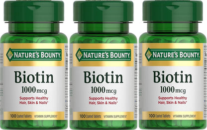 Nature's Bounty Biotin 1000mcg Coated Tablets – 100 Tablets